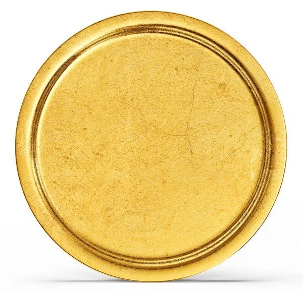 Moneda de oro aislada en blanco — Foto de Stock