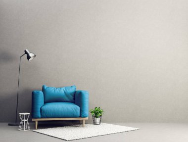 Modern oturma odasının içi.