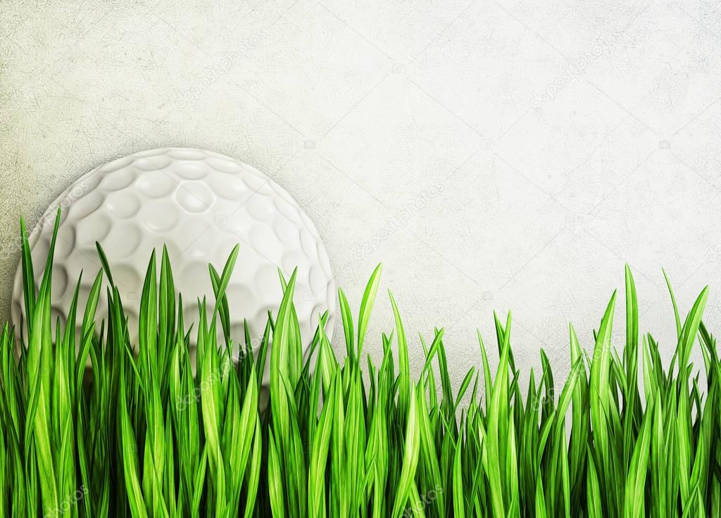 green grass against golf ball