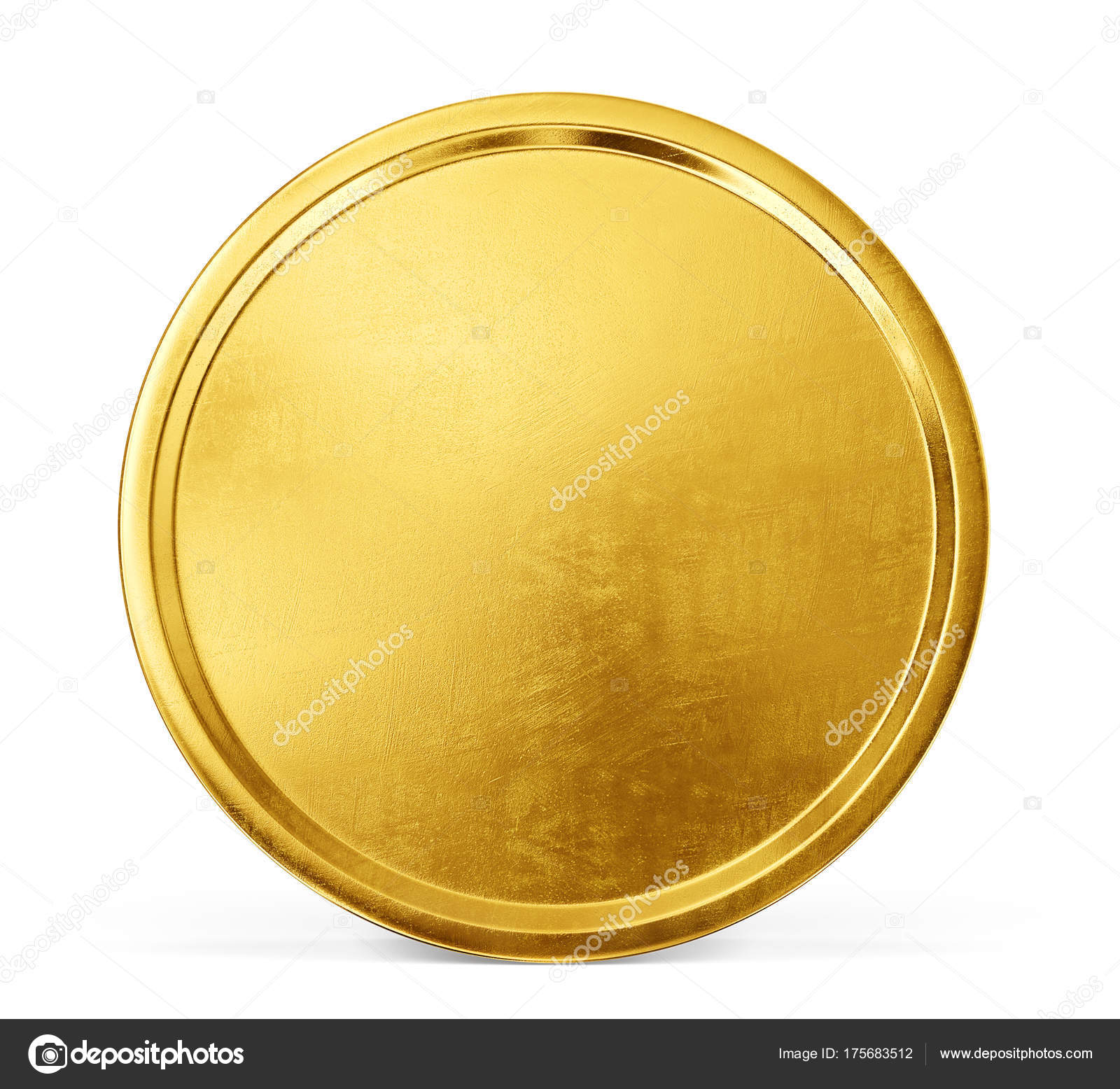 Gold Coin Isolated White Background Illustration Stock Photo by