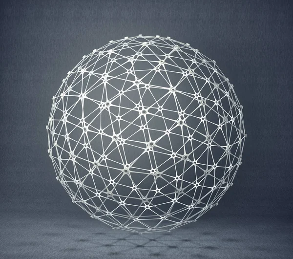 White Sphere Grey Background Illustration — Stock Photo, Image