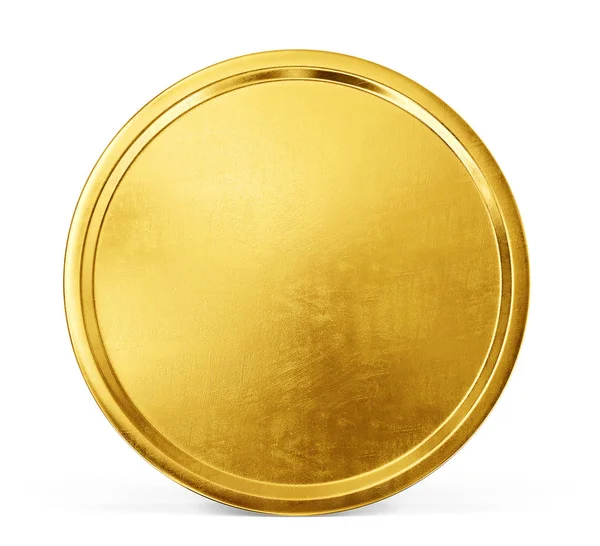 Золотая Монета Белом Фоне Иллюстрация — стоковое фото