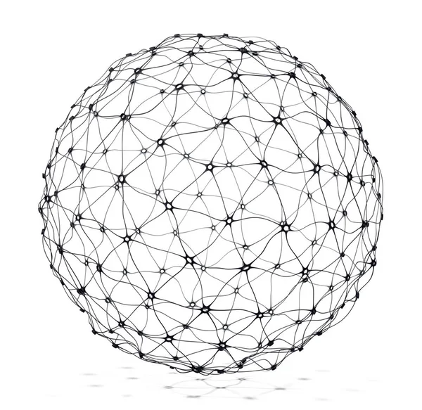 Curve Sphere Isolated White Illustration — Stock Photo, Image