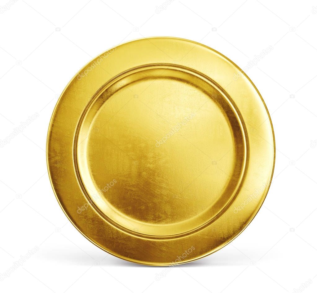 gold coin isolated on white background. 3d illustration