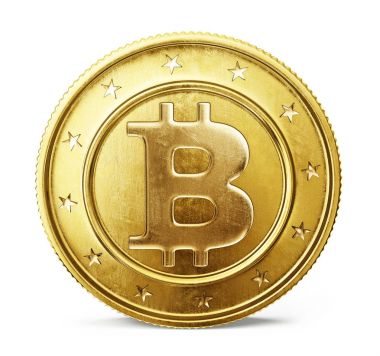 Altın bitcoin işareti