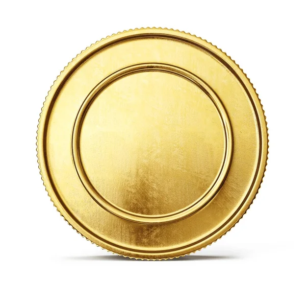 Złota moneta znak — Zdjęcie stockowe