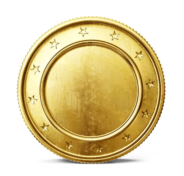 Золота монета знак — стокове фото