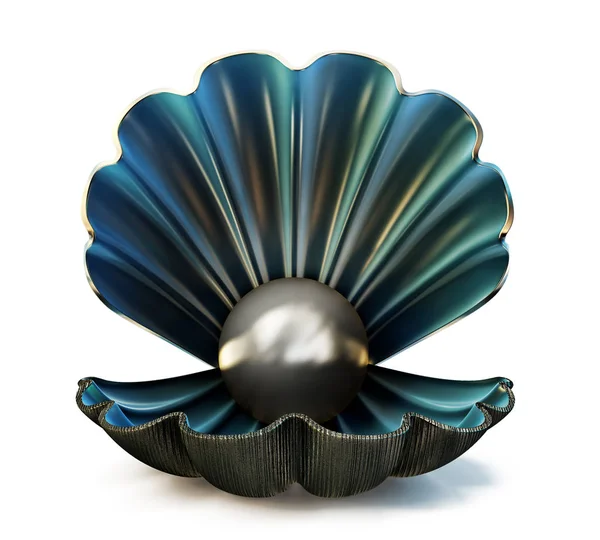 3d perla in guscio — Foto Stock
