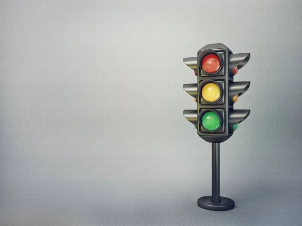 3D trafik ışığı — Stok fotoğraf