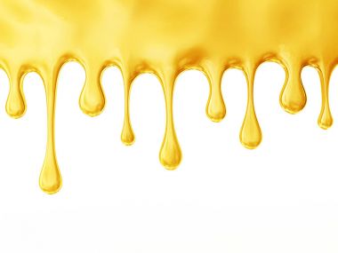 Beyaz izole damlama tatlım. 3D çizim