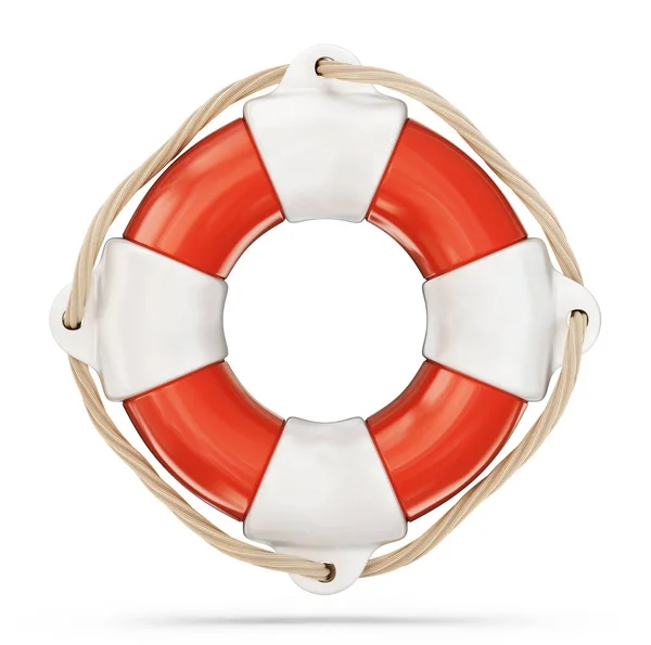 救命浮輪は 白で隔離 イラストレーション — ストック写真