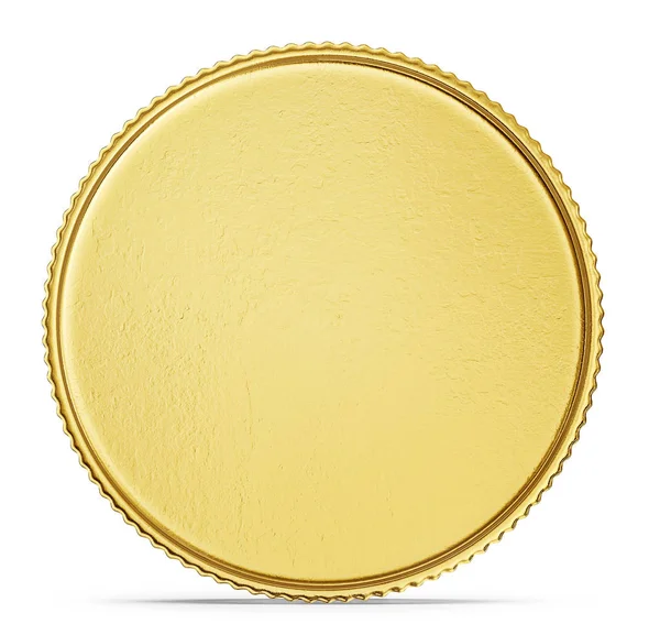 Illustration Gyllene Mynt Tecken Isolerad Vit Backgrond — Stockfoto