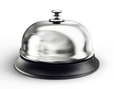 hizmet bell üzerinde beyaz izole.