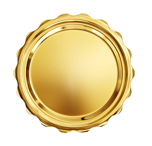 Золотая монета без знака изолированы на белом
.