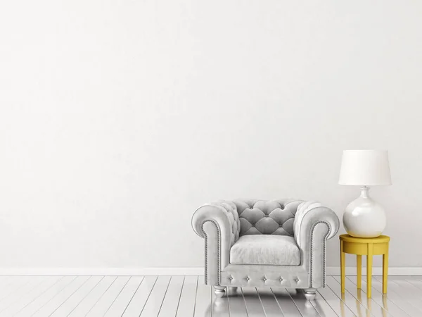 Modern Living Room Armchair Lamp Scandinavian Interior Design Furniture — Stock Photo, Image