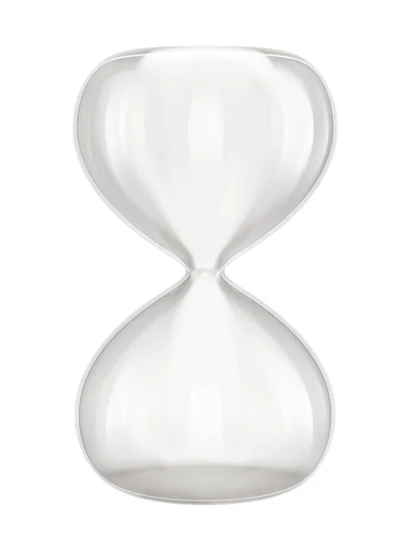 Empty Hourglass Isolated White Background — Stock Photo, Image