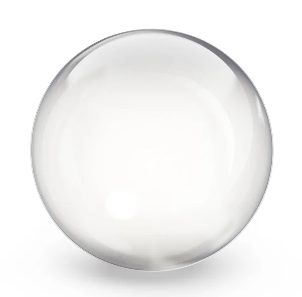 Esfera Vidro Isolado Fundo Branco Ilustração — Fotografia de Stock