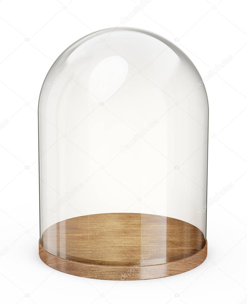 glaas dome isolated on a white background. 3d illustration