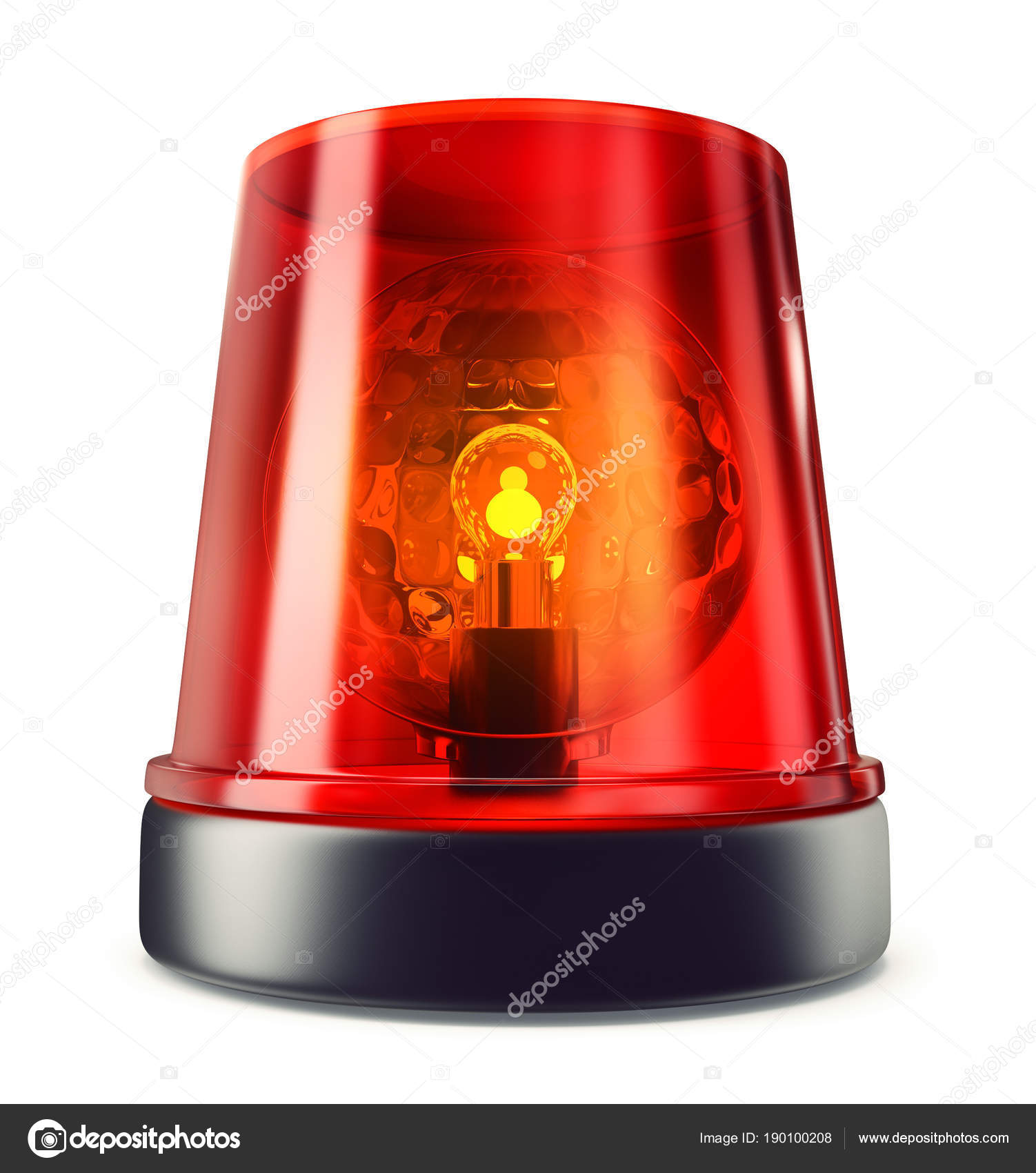 Red Siren Isolated White Background Illustration Stock Photo ©alexroz 190100208