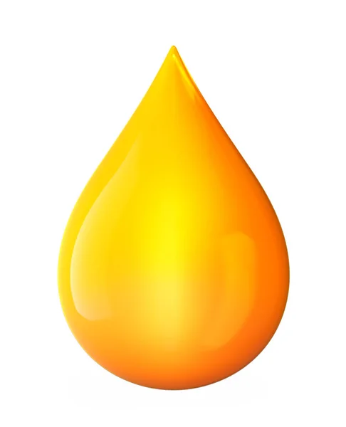Honey Drop Isolated White Background Yellow Illustration — Stock Photo, Image