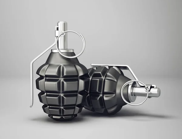 手榴弾は 白で隔離 イラストレーション — ストック写真