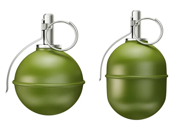 Grenades Isolated White Illustration — Stock Photo, Image