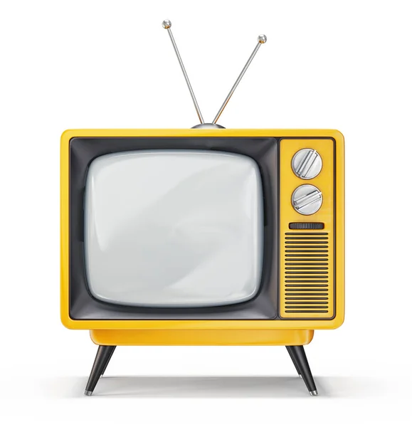 Retro Fernseher Isoliert Auf Einem Weißen Illustration — Stockfoto