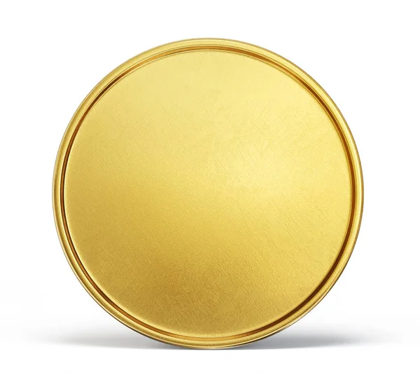 Золотой Знак Монеты Изолированный Белом Бэкгранде Иллюстрация — стоковое фото