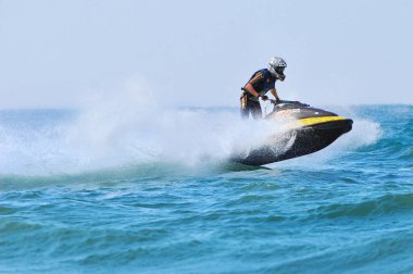 Terengganu, Malezya - Temmuz 22-25, 2009: Uluslararası ve yerel biniciler Jet Ski 2 Asya Watercross Süper Kupası Terengganu yarış katılmak.