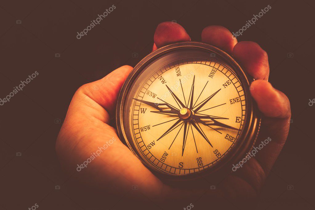 Reading Vintage Compass Stock Photo by ©welcomia 126311552