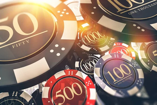 Casino čipy koncept — Stock fotografie