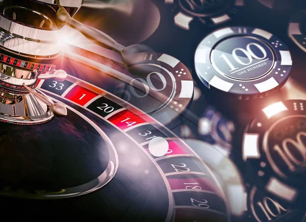 Casino ruleta juego fichas —  Fotos de Stock