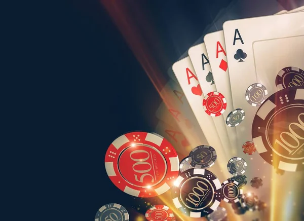 Fondo de fichas de Casino Poker —  Fotos de Stock