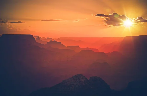 Ηλιοβασίλεμα της Αριζόνα Grand Canyon — Φωτογραφία Αρχείου