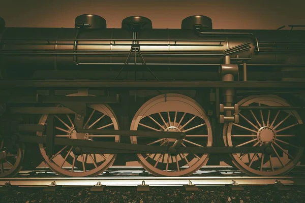 Пар локомотив крупним планом — стокове фото