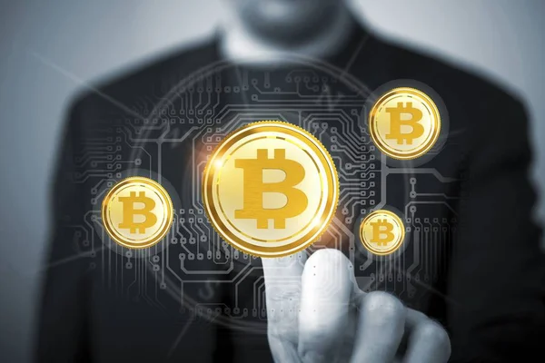 Bitcoin handelaar Concept — Stockfoto