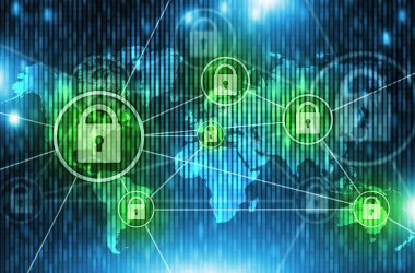 Dünya ağ emniyet konsepti