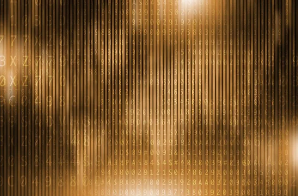 Goldene digitale Verschlüsselung — Stockfoto