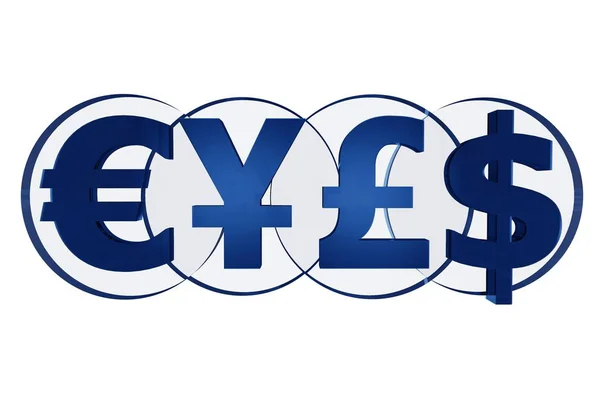 Powerful Currency Symbols — Stock Photo, Image