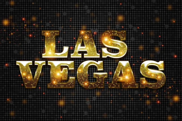 Lesklé zlaté Las Vegas znamení — Stock fotografie