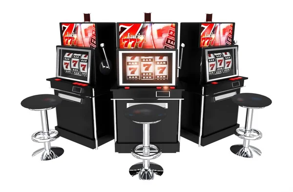 Isolated Slot Machines — Stock Photo, Image