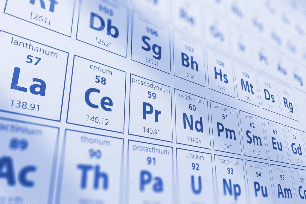 Blue Periodic Table Illustration