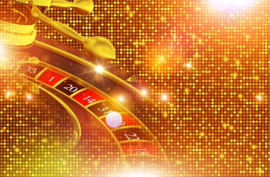 Parlak altın rulet zemin