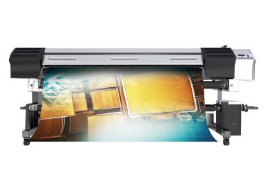 Wide Format Printing Concept clipart