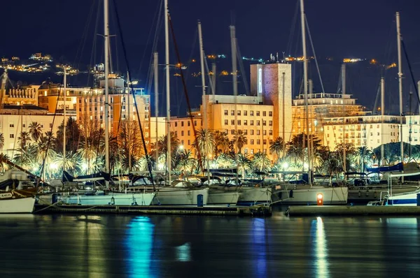 La Spezia Marina à noite — Fotografia de Stock
