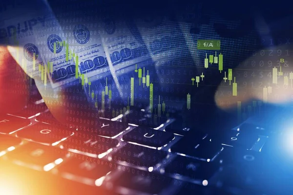 Pénzt Online Trading koncepció — Stock Fotó