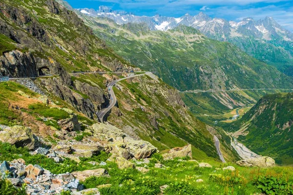 A Estrada Cênica Alpina — Fotografia de Stock