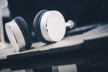 Listening Audiobooks Concept clipart