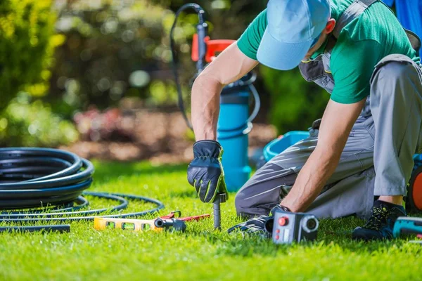 Tuin systemen Installer — Stockfoto