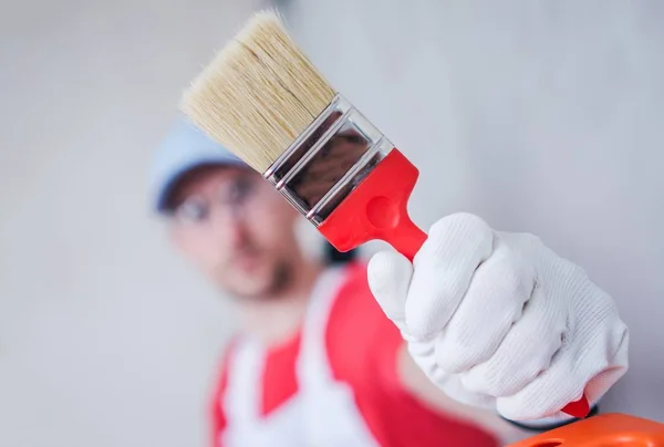 Paintbrush Painting Job — Stock Photo, Image